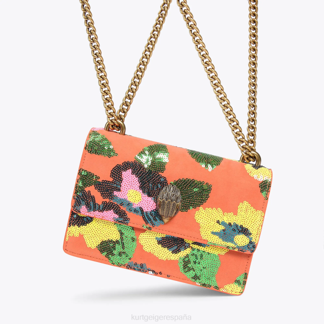 Kurt Geiger mujer bandolera pequeña london shoreditch 2LPR114 | bolsas naranja